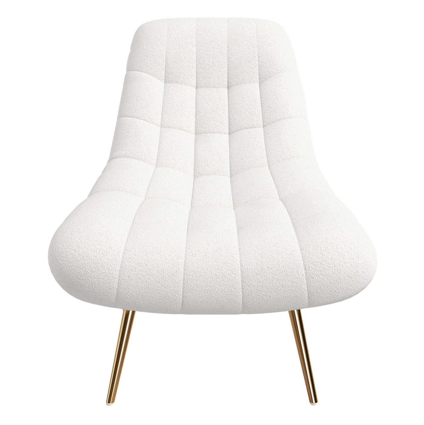 Aubrey Tufted Boucle Armless Lounge Chair (2 Colors)