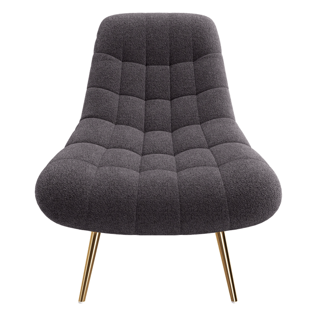 Aubrey Tufted Boucle Armless Lounge Chair (2 Colors)