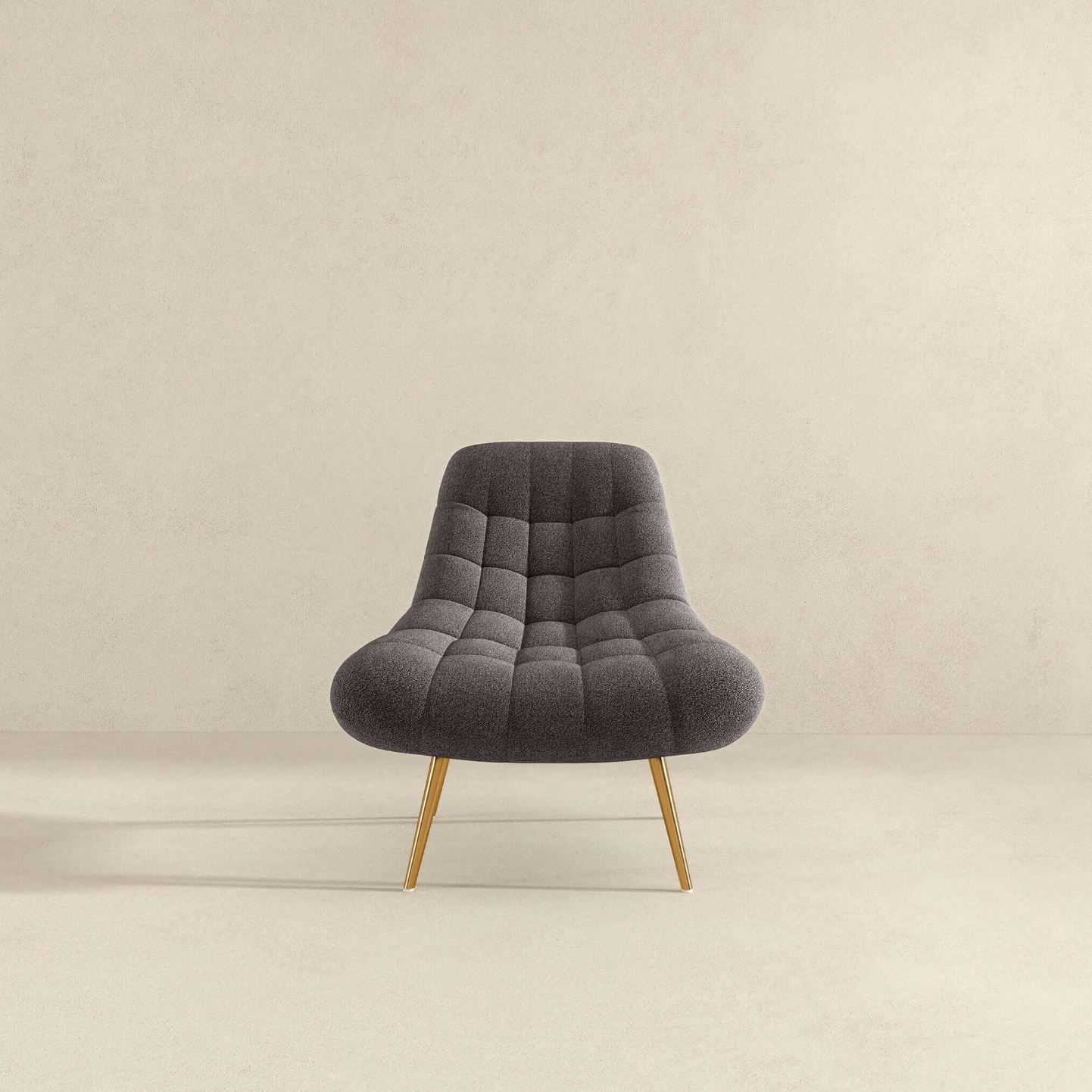 Aubrey Tufted Boucle Armless Lounge Chair (2 Colors)