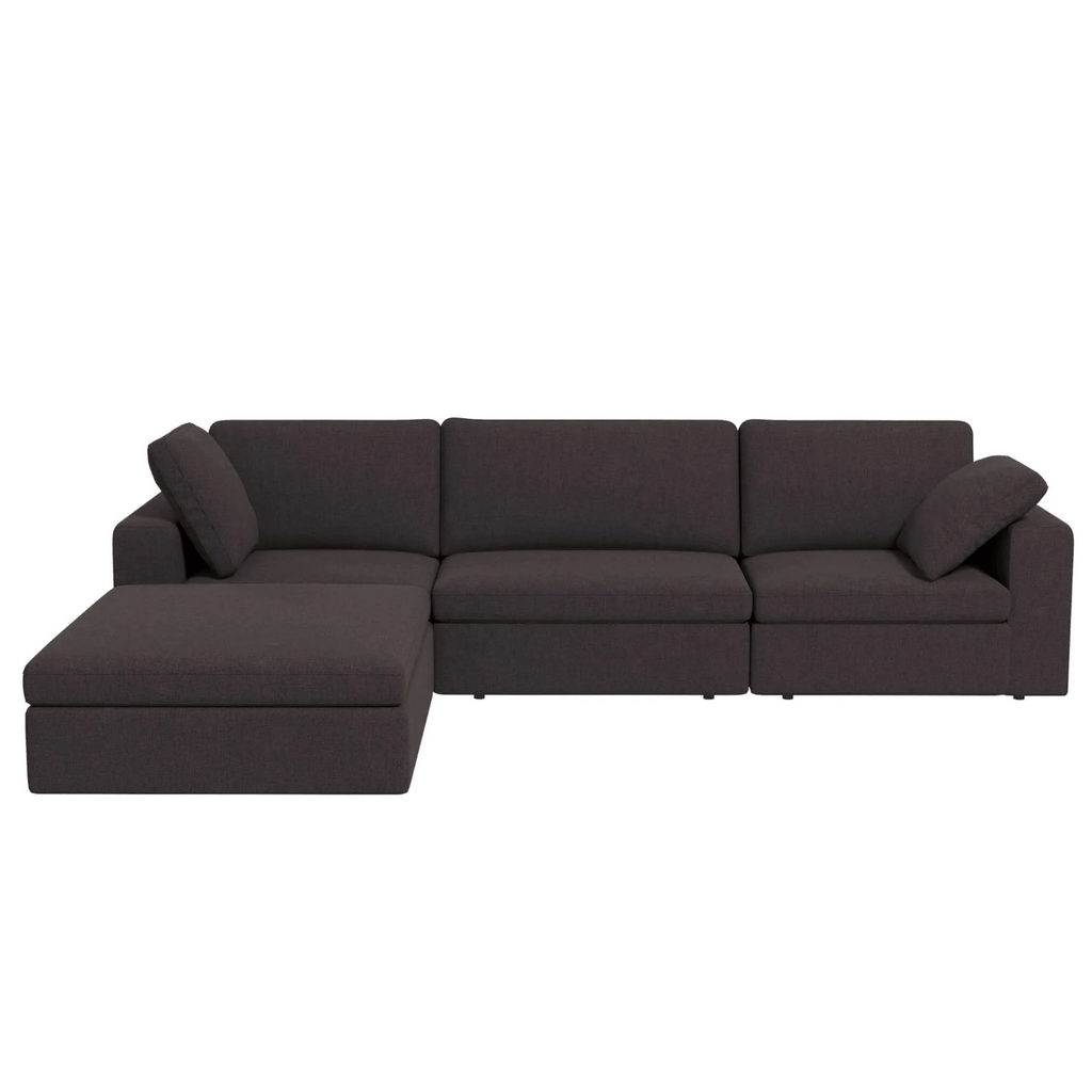 Cecilia Dark Gray Modular Chaise Sofa Sectional 121