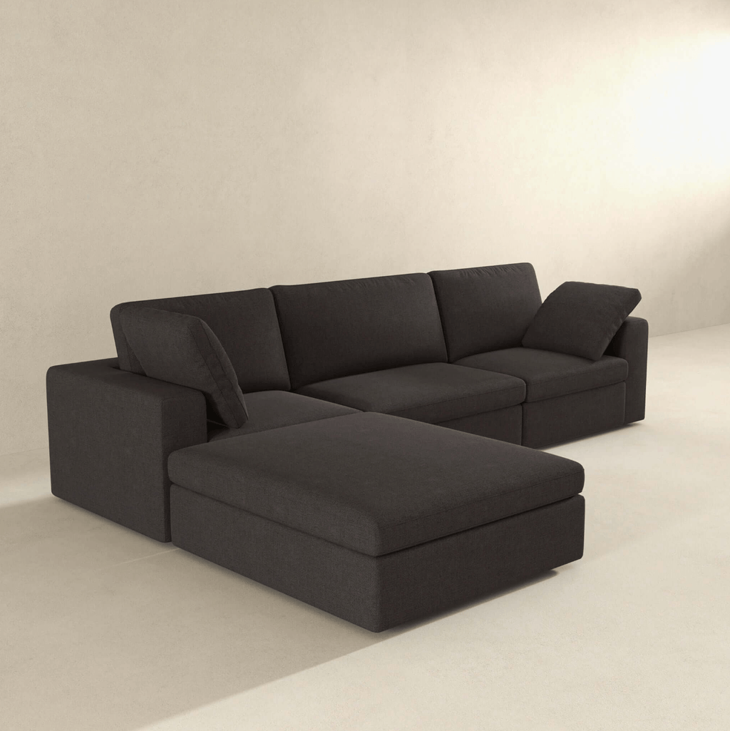 Cecilia Dark Gray Modular Chaise Sofa Sectional 121