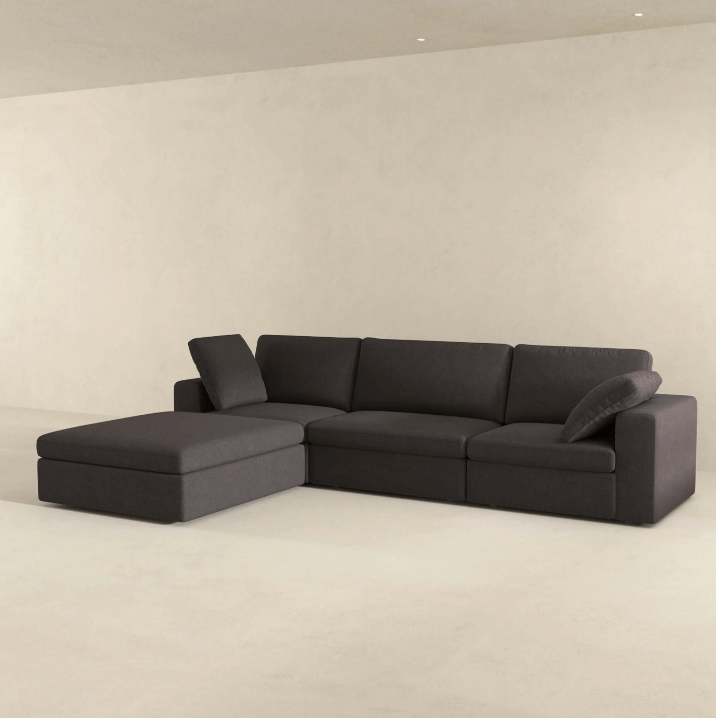 Cecilia Dark Gray Modular Chaise Sofa Sectional 121