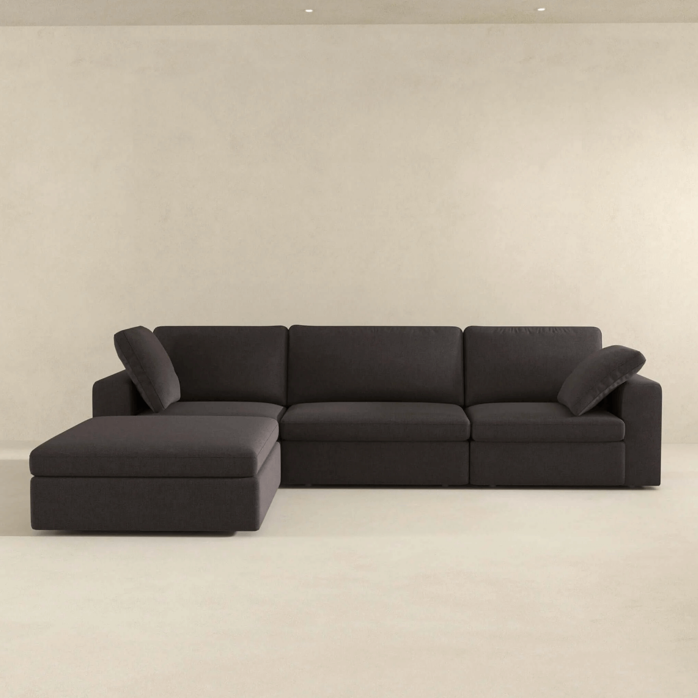 Cecilia Dark Gray Modular Chaise Sofa Sectional 121
