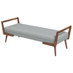 Cora MCM Gray Upholstered Fabric Bench 51