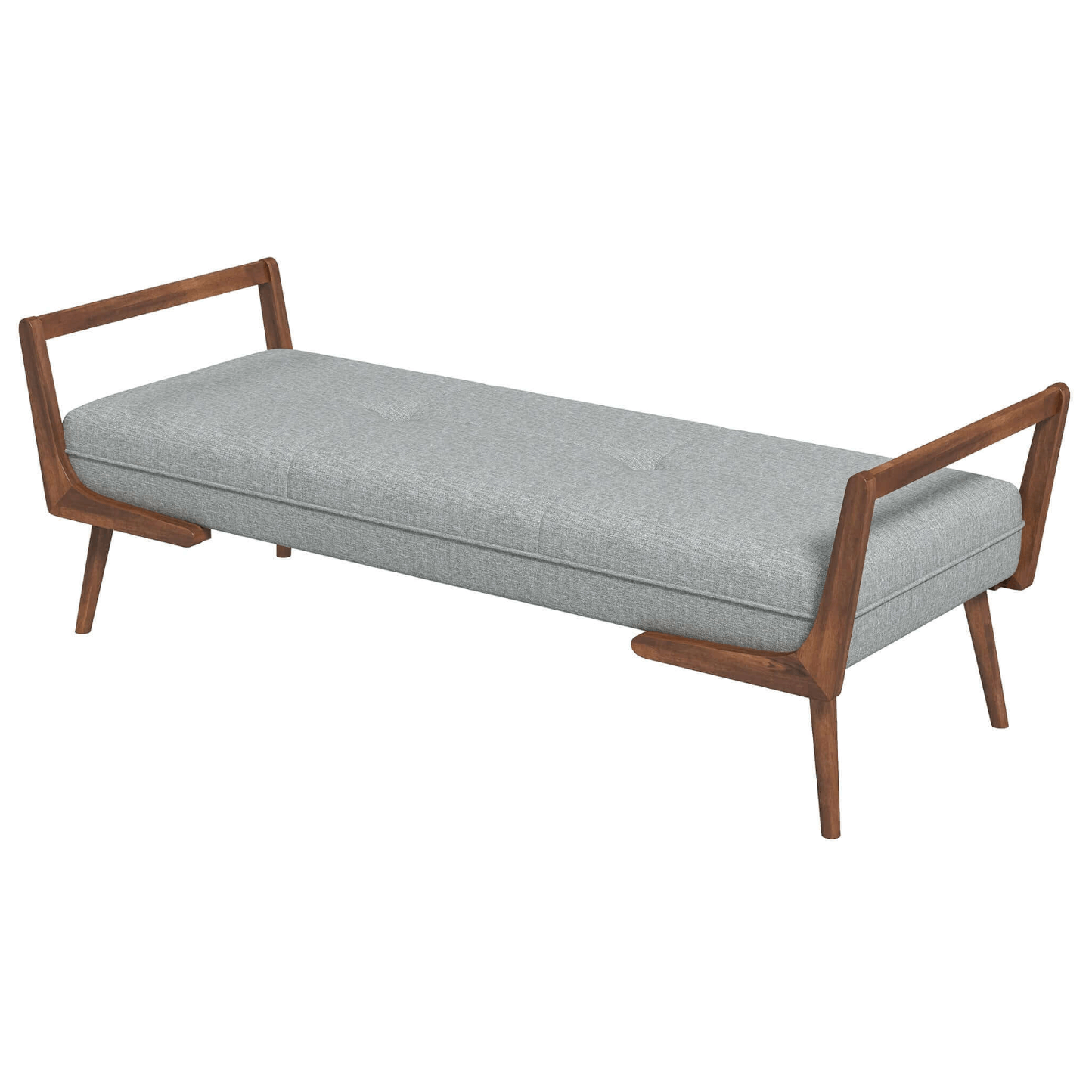 Cora MCM Gray Upholstered Fabric Bench 51