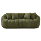 Maximilian Japandi Channel Tufted Boucle Sofa 86”