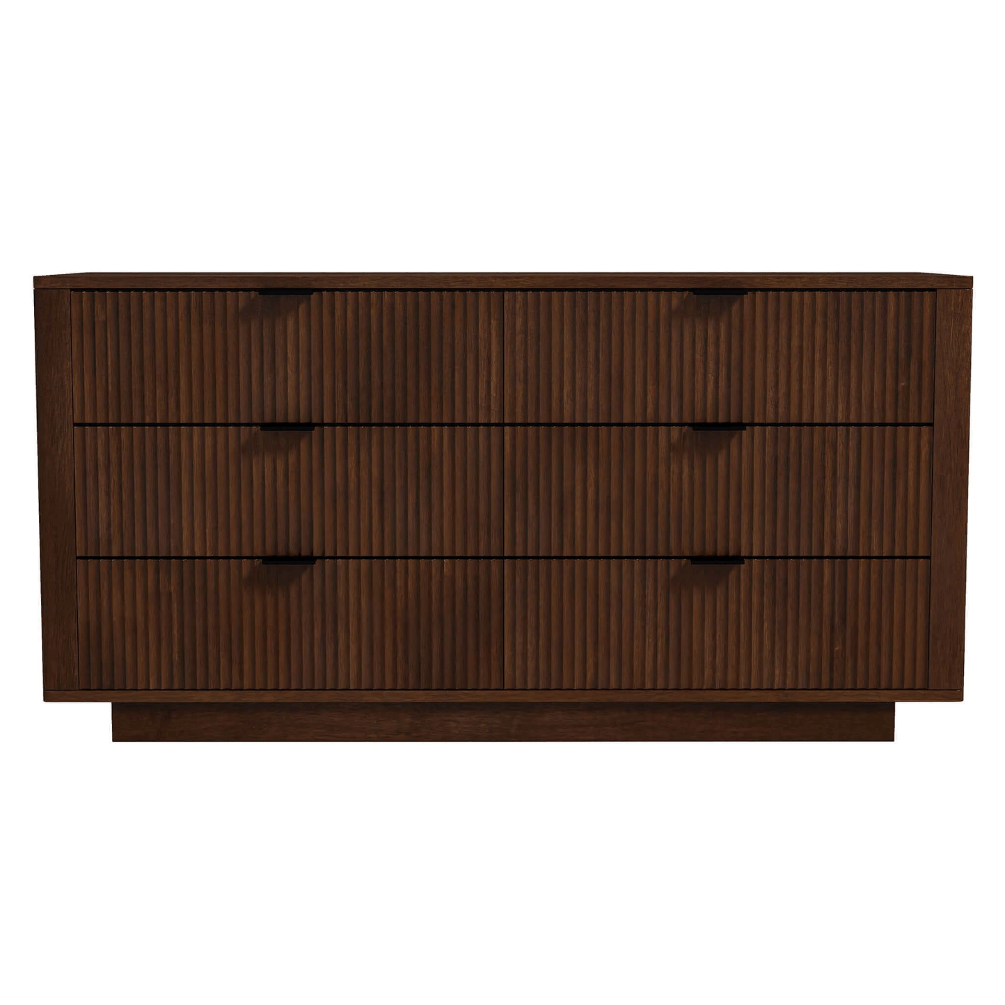 Lola Walnut 6 Drawer Bedroom Storage Dresser 56
