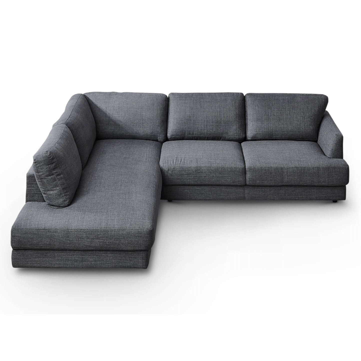 Glander Modern Linen Upholstered Chaise Sofa Sectional 108