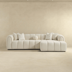 Beatrice Channel Tufted Boucle Right-Facing Chaise Sofa Sectional 115 (3 Colors)