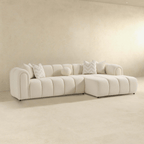 Beatrice Channel Tufted Boucle Right-Facing Chaise Sofa Sectional 115 (3 Colors)