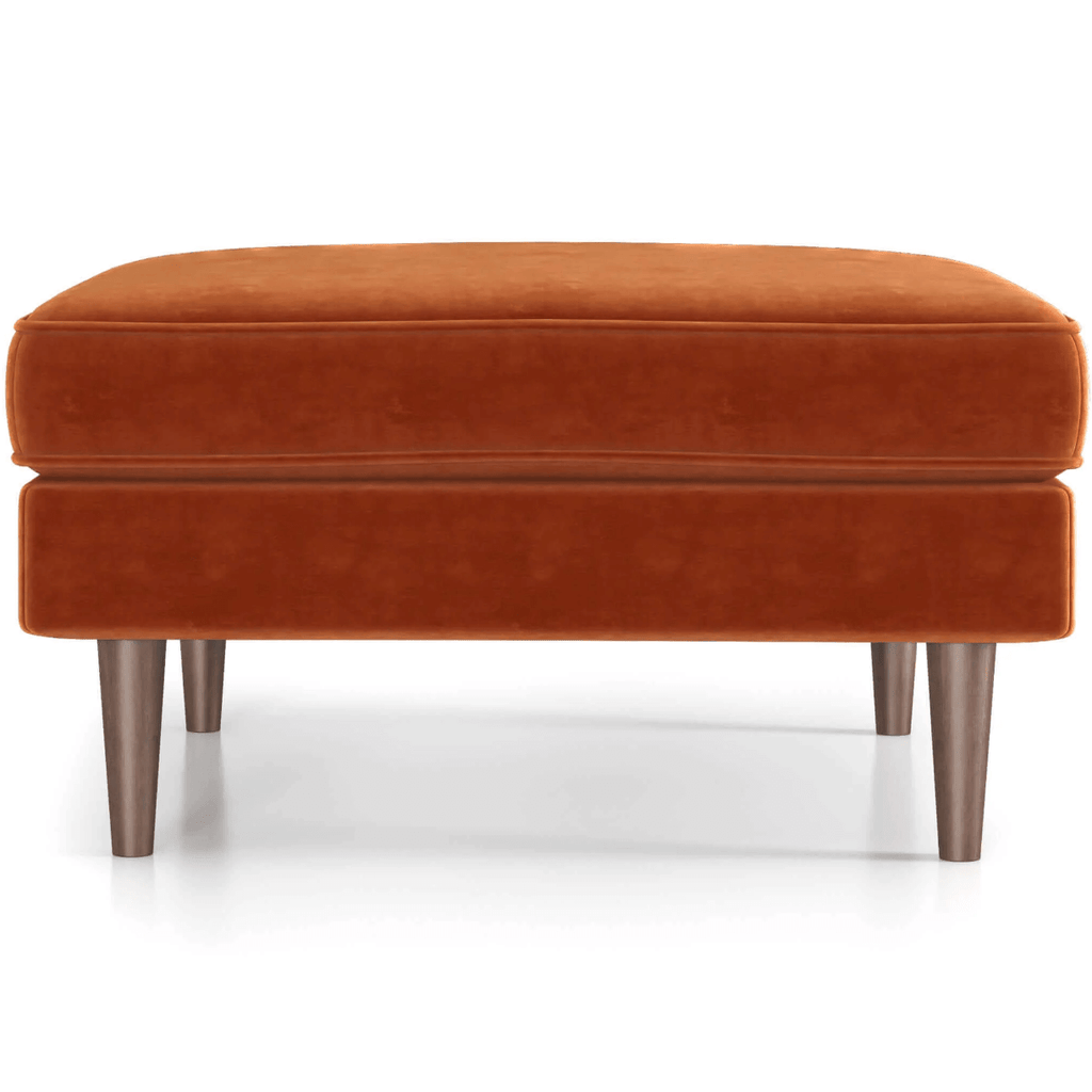 Amber MCM Square Upholstered Ottoman 32