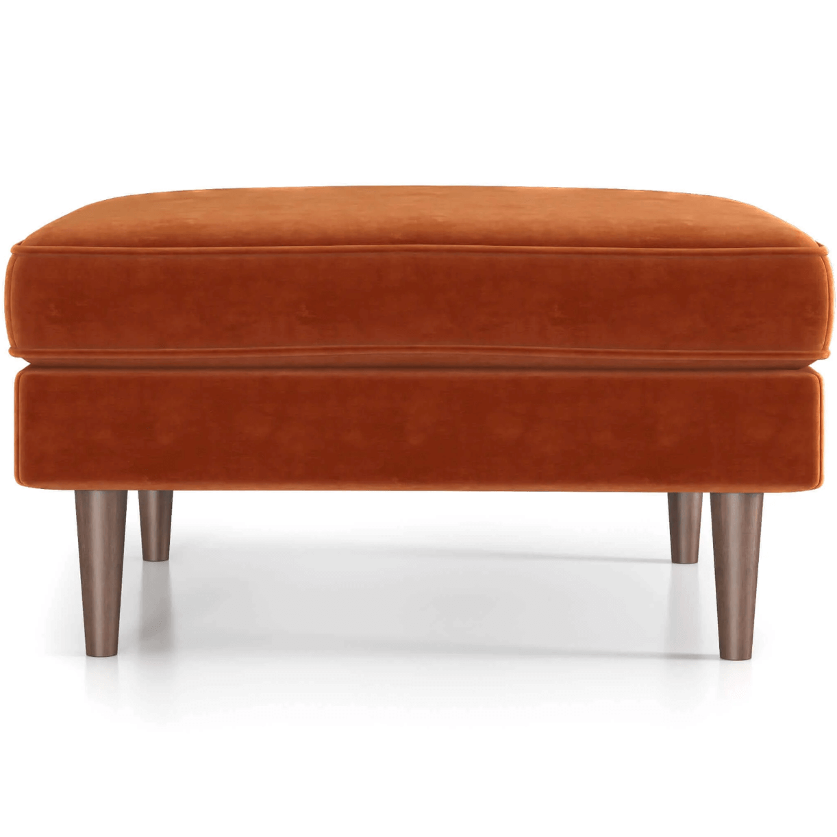 Amber MCM Square Upholstered Ottoman 32