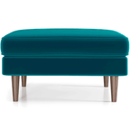 Amber MCM Square Upholstered Ottoman 32