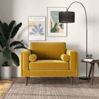 Amber MCM Velvet Accent Lounge Chair