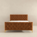 Bailey Velvet Upholstered Tufted Platform Bed Frame