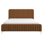 Bethany Tufted Velvet Upholstered Bed Platform (3 Colors)