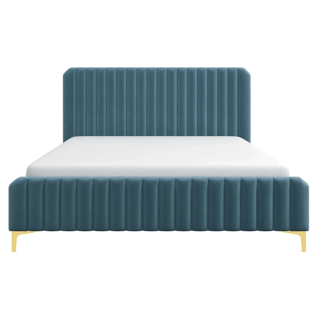 Bethany Tufted Velvet Upholstered Bed Platform (3 Colors)