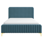 Bethany Tufted Velvet Upholstered Bed Platform (3 Colors)