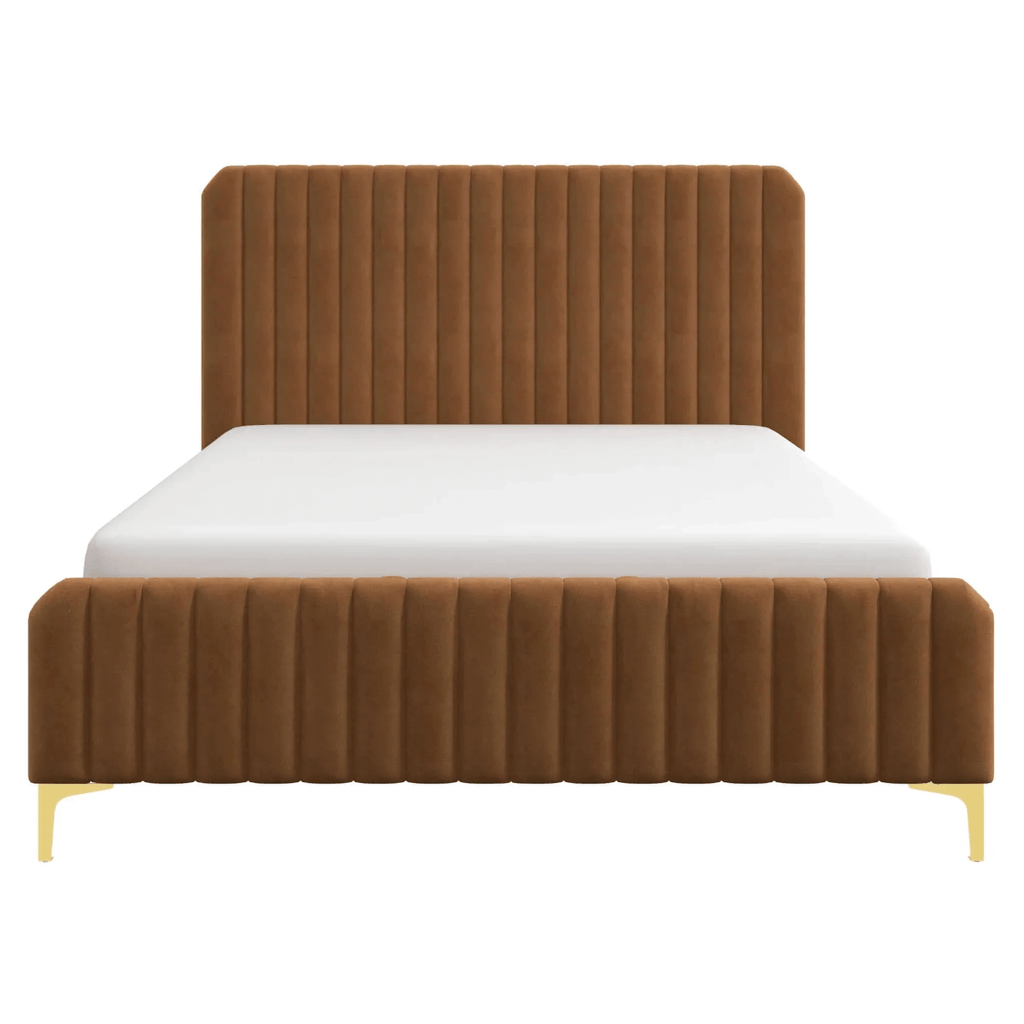 Bethany Tufted Velvet Upholstered Bed Platform (3 Colors)