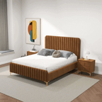 Bethany Tufted Velvet Upholstered Bed Platform (3 Colors)