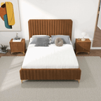 Bethany Tufted Velvet Upholstered Bed Platform (3 Colors)