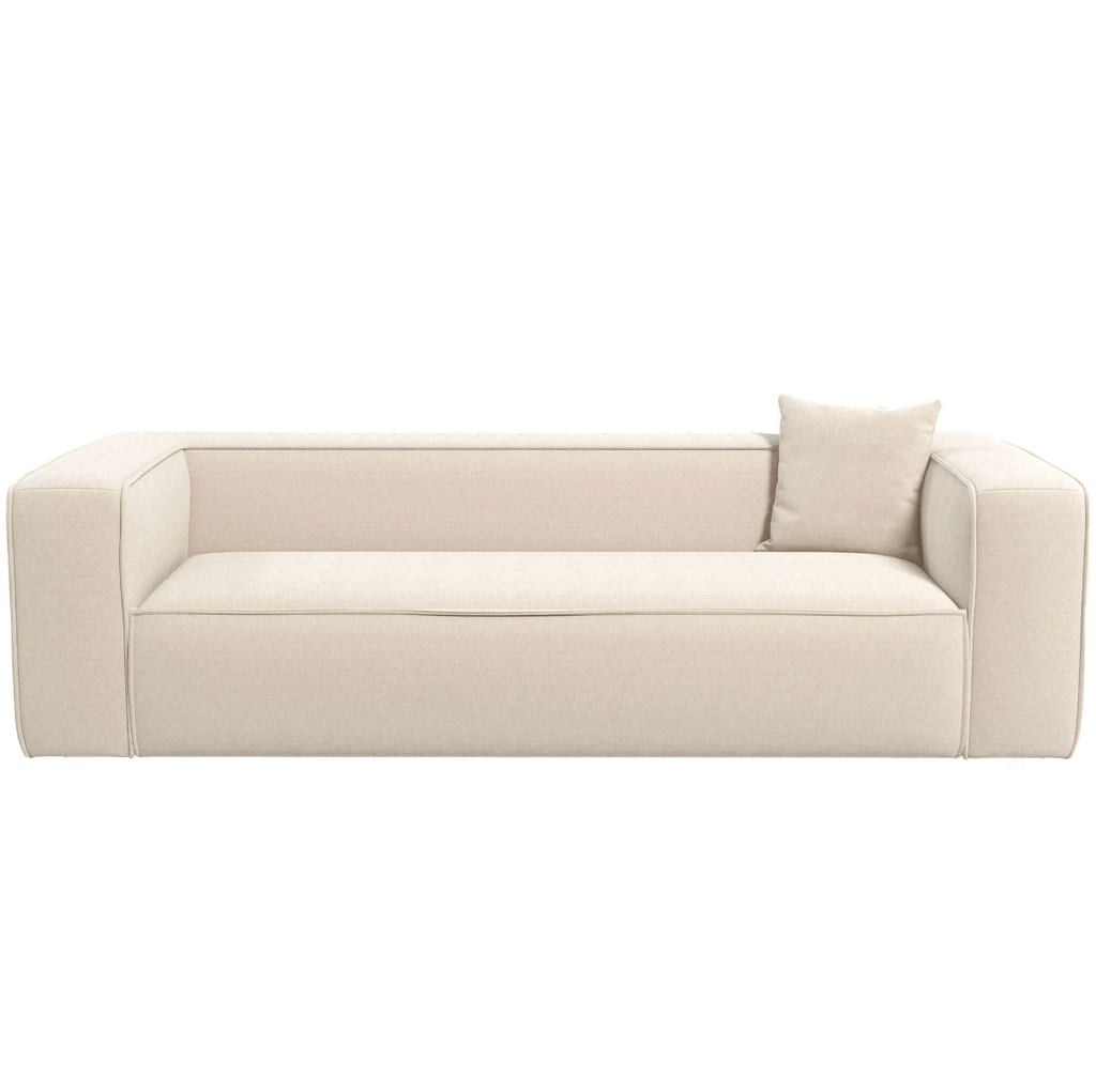Marshall Contemporary Boucle Box Arm Sofa 91”