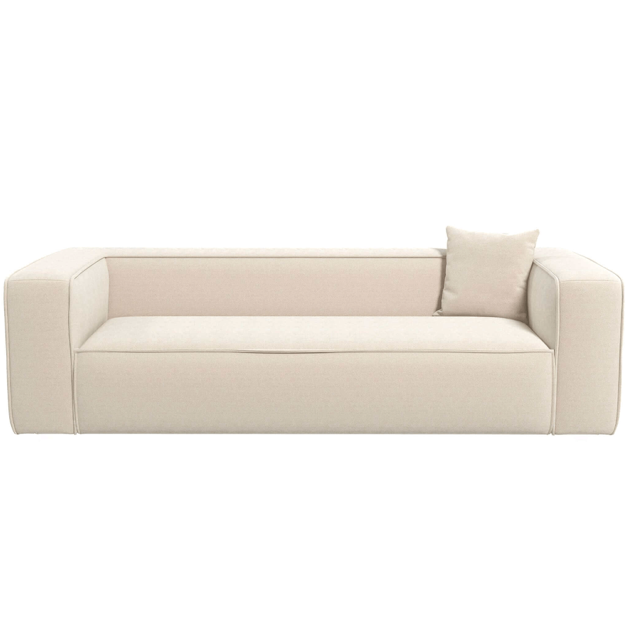 Marshall Contemporary Boucle Box Arm Sofa 91”
