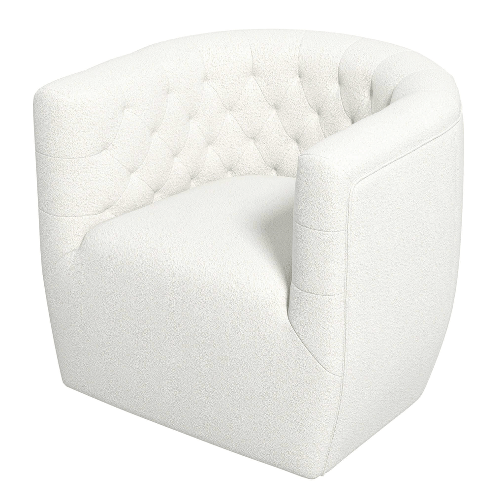Delaney Tufted Accent Barrel Swivel Chair (6 Colors)