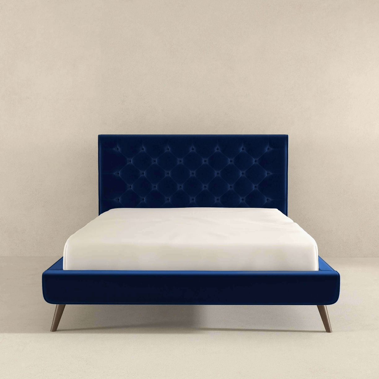 Dillon Button Tufted Velvet Upholstered Platform Bed (4 Colors)