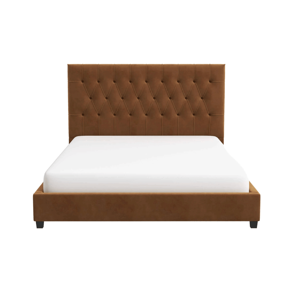 Donald Tufted Velvet Bed Frame Platform (2 Colors)