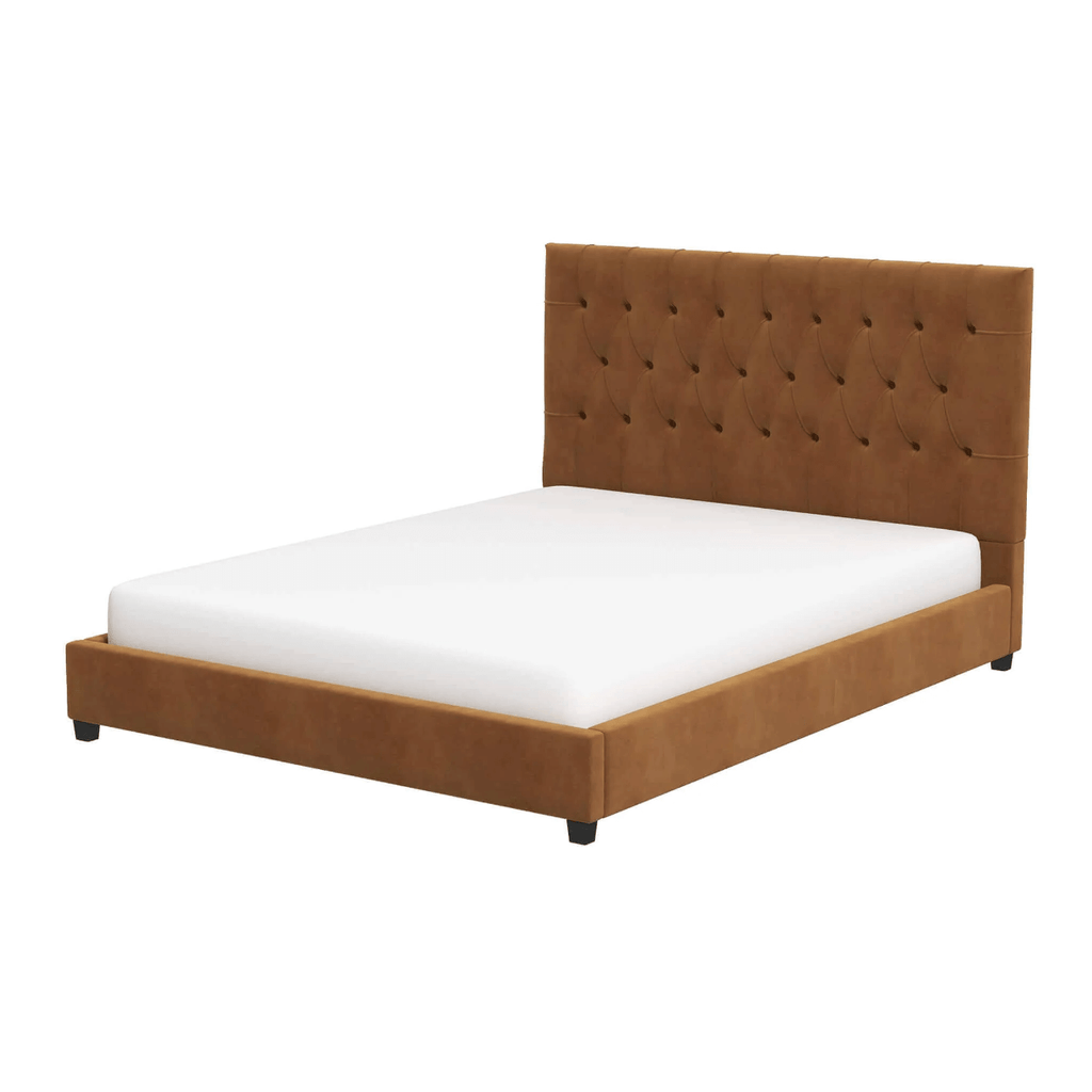 Donald Tufted Velvet Bed Frame Platform (2 Colors)