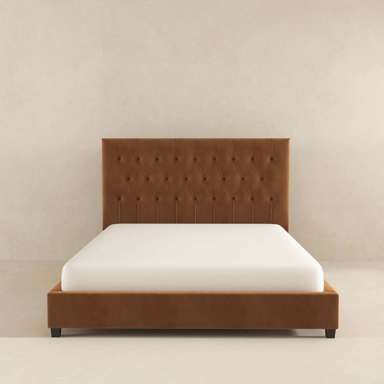 Donald Tufted Velvet Bed Frame Platform (2 Colors)