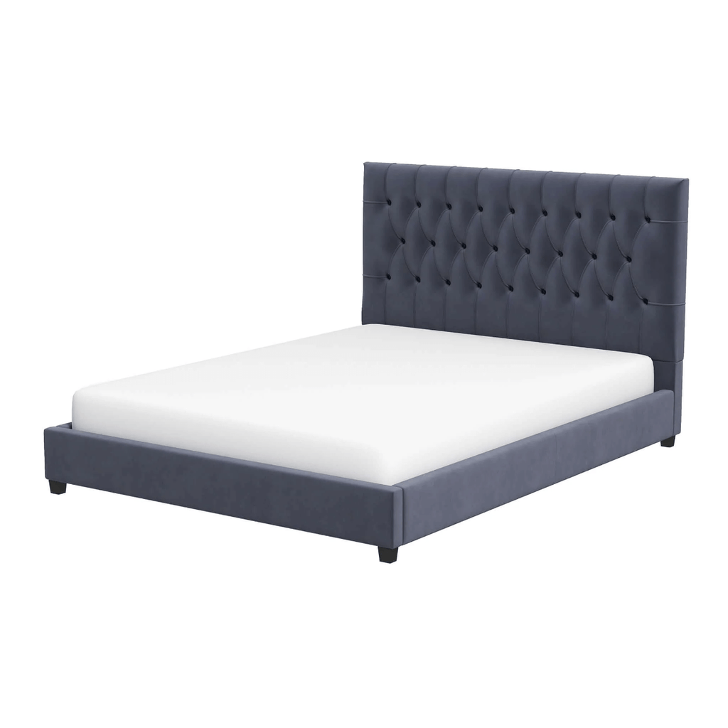 Donald Tufted Velvet Bed Frame Platform (2 Colors)