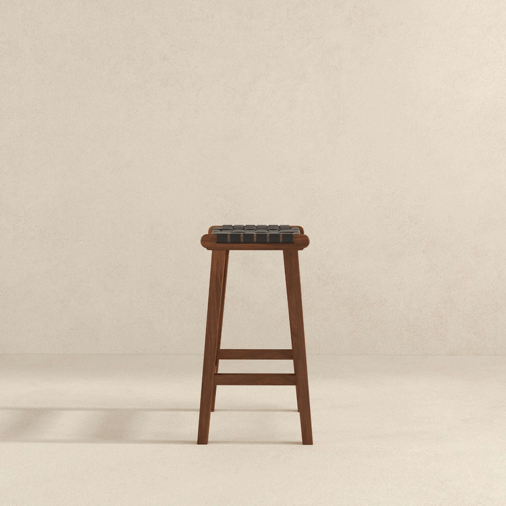 James Stool Strapped Genuine Leather Seat