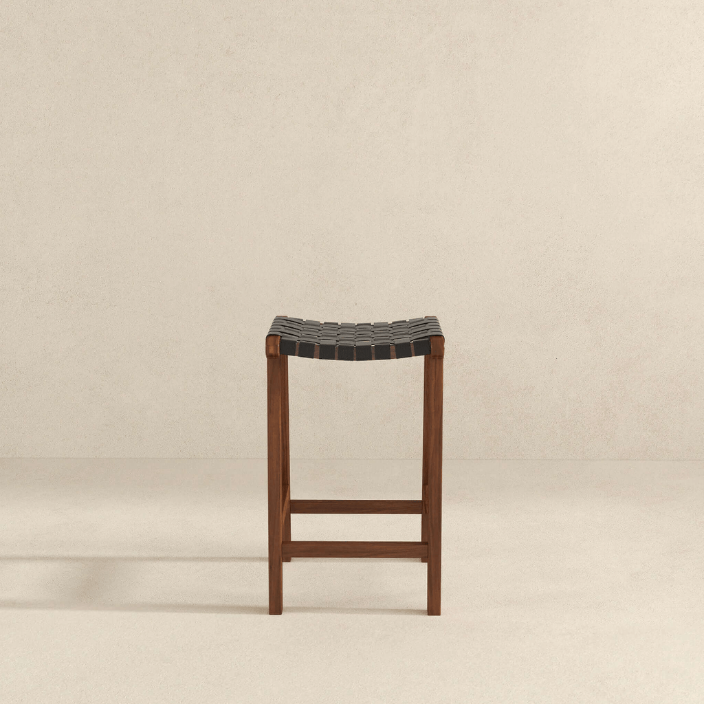 James Stool Strapped Genuine Leather Seat