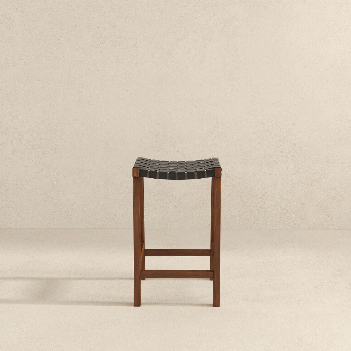 James Stool Strapped Genuine Leather Seat