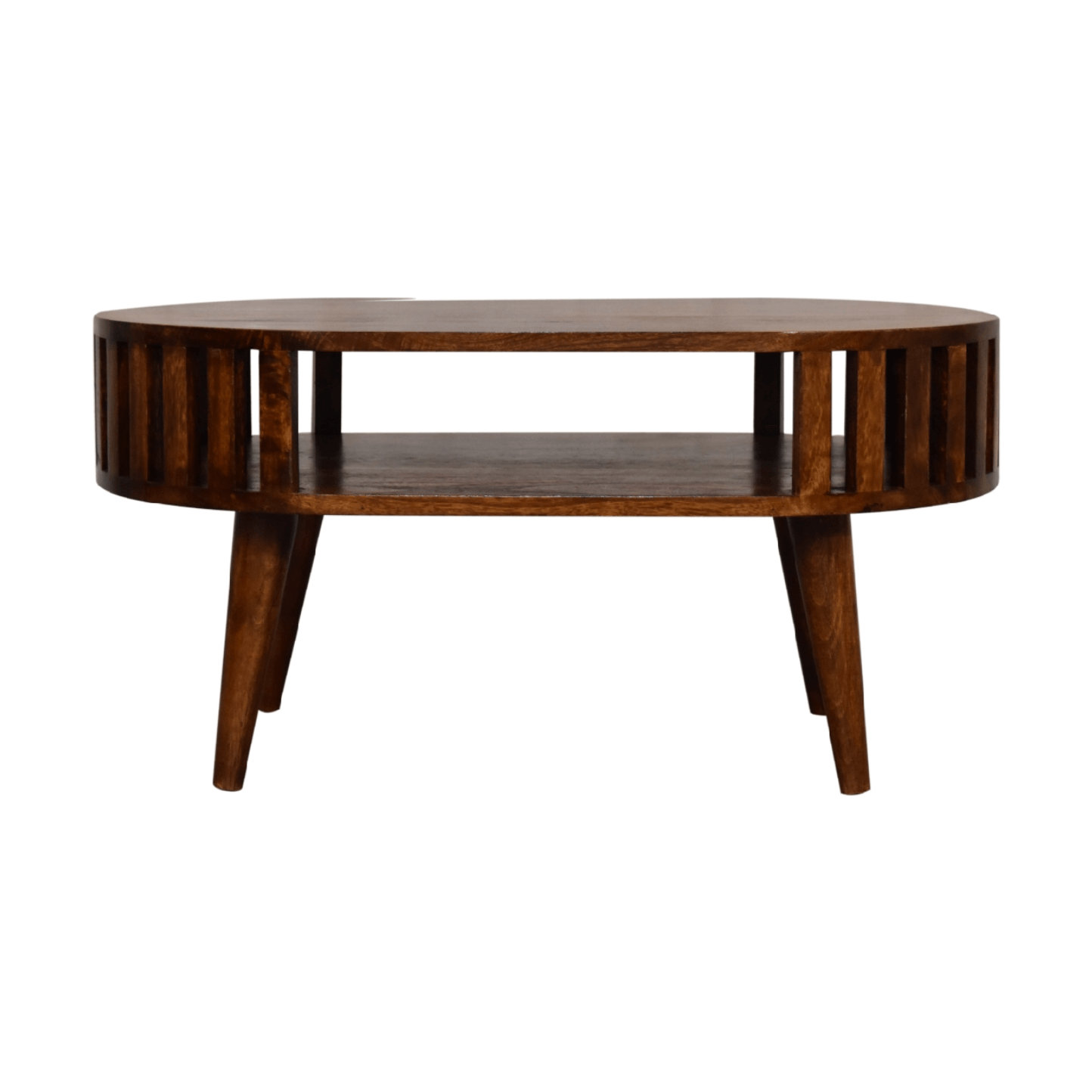 Ariella MCM Slatted Solid Mango Wood Coffee Table 32