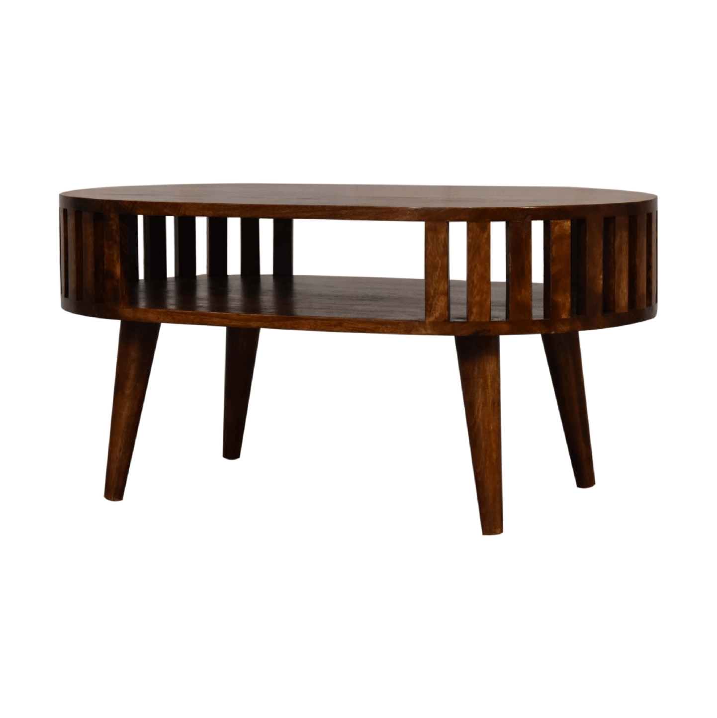 Ariella MCM Slatted Solid Mango Wood Coffee Table 32