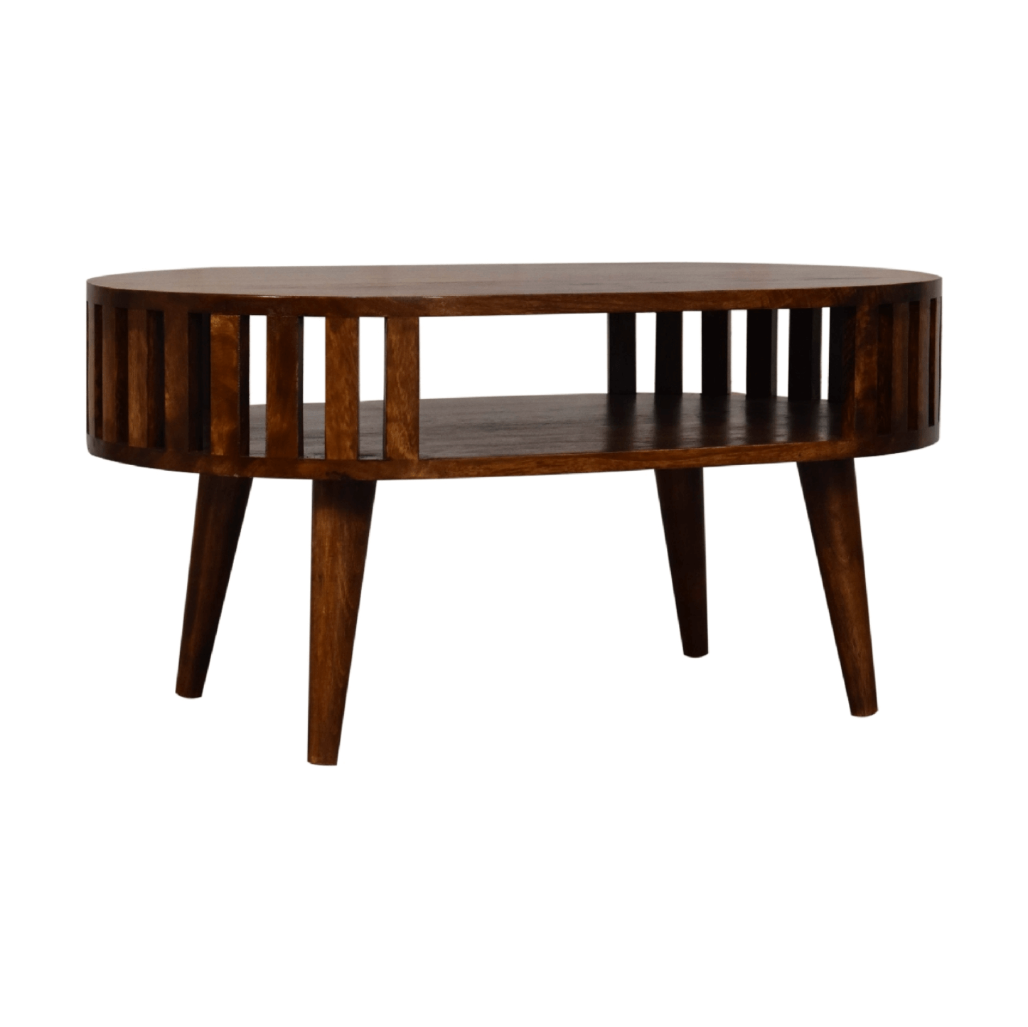 Ariella MCM Slatted Solid Mango Wood Coffee Table 32
