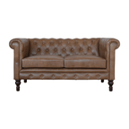 Buffalo Leather Chesterfield Sofa Loveseat 59'