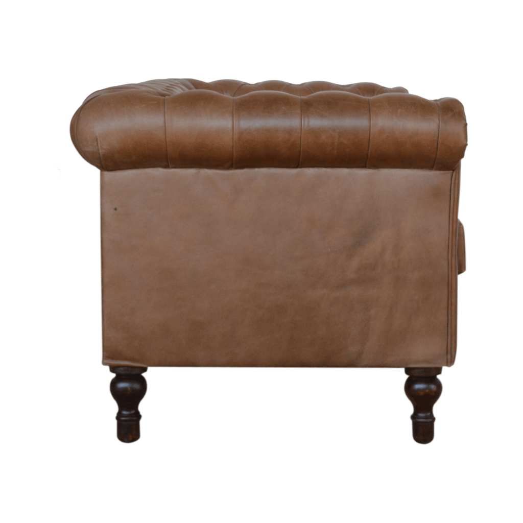 Buffalo Leather Chesterfield Sofa Loveseat 59'