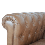 Buffalo Leather Chesterfield Sofa Loveseat 59'