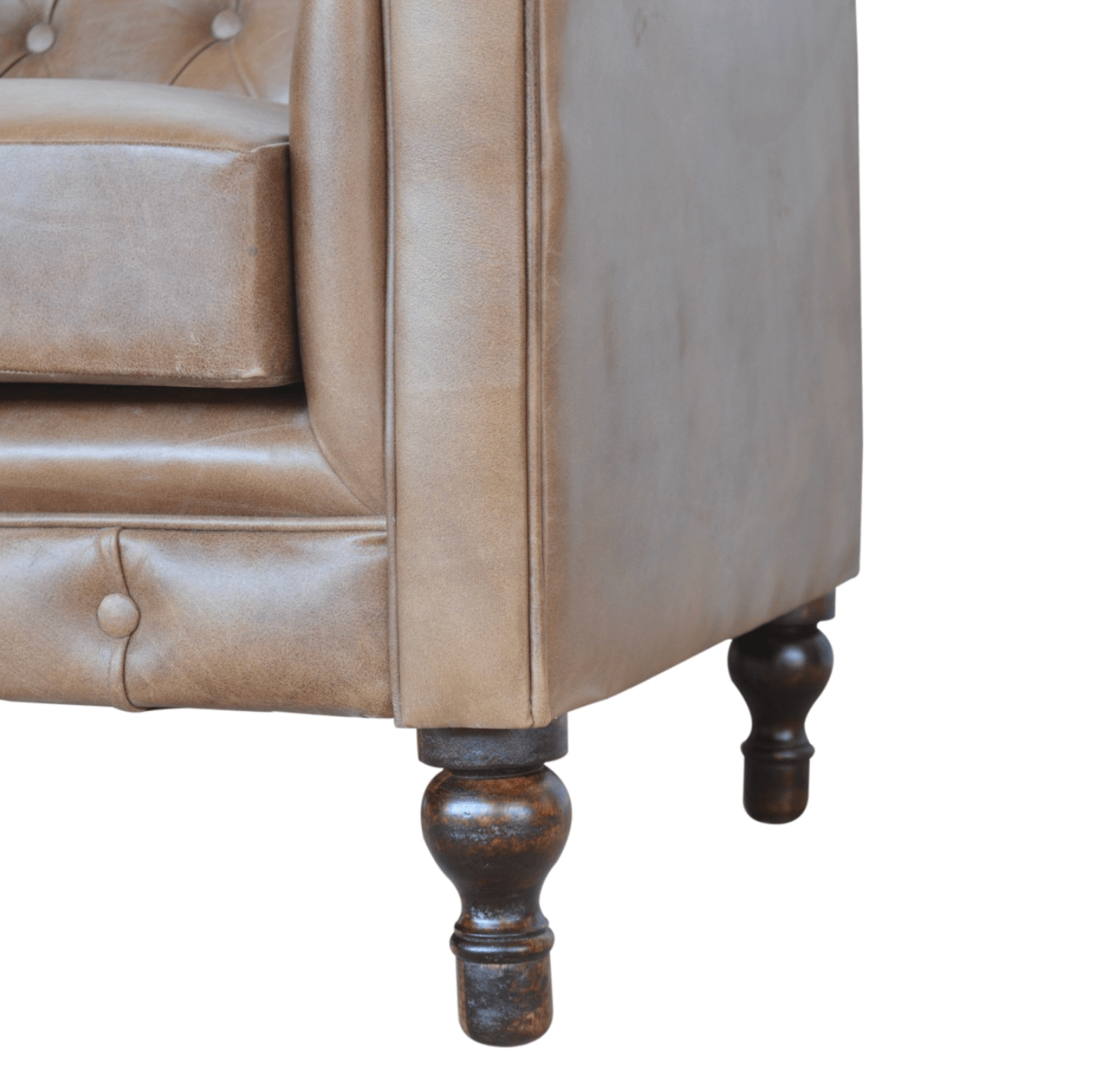 Buffalo Leather Chesterfield Sofa Loveseat 59'