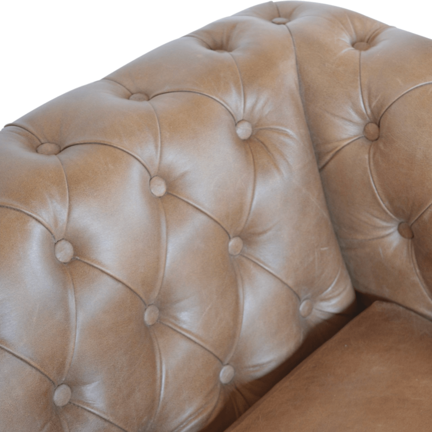 Buffalo Leather Chesterfield Sofa Loveseat 59'