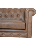 Buffalo Leather Chesterfield Sofa Loveseat 59'