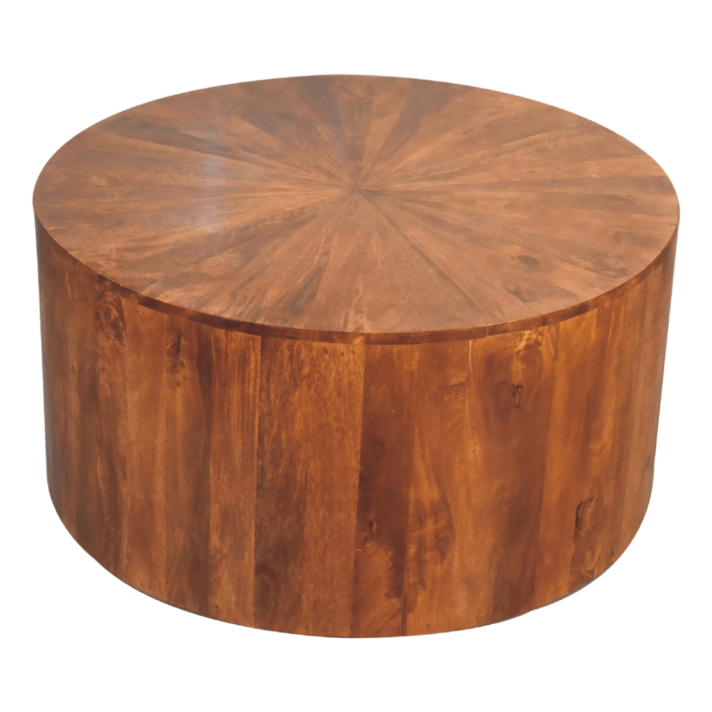 Chestnut Mango Wood Round Coffee Table 35'
