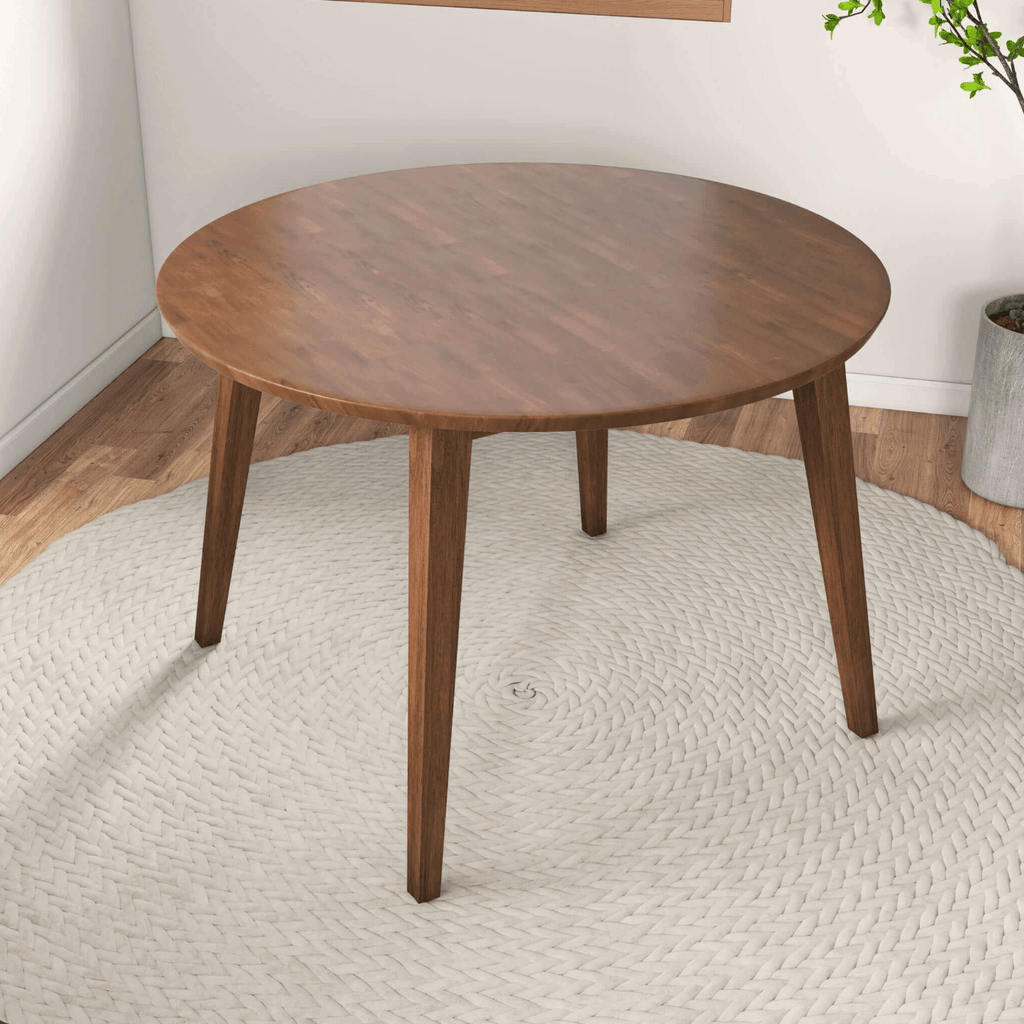 Lara MCM Solid Walnut Wood Round Dining Table 43