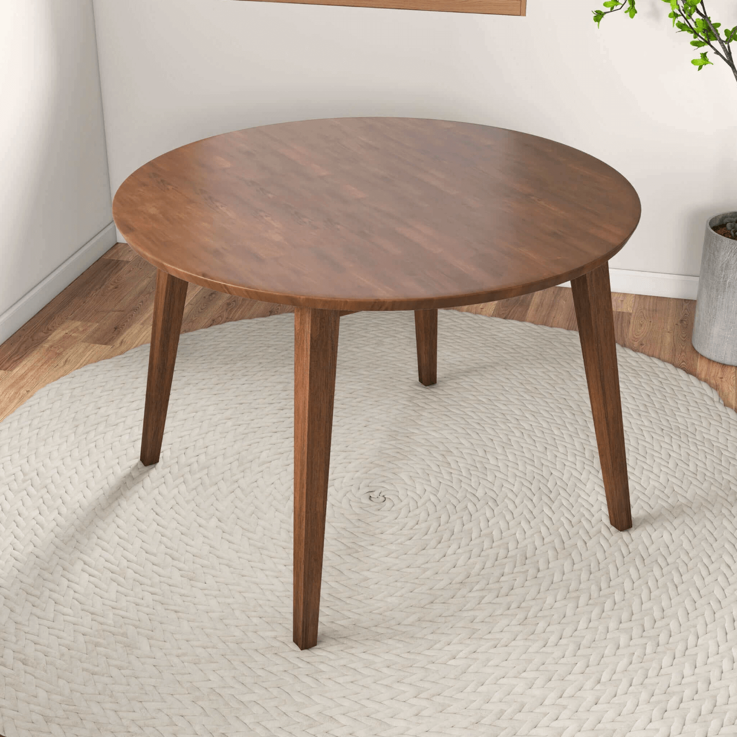 Lara MCM Solid Walnut Wood Round Dining Table 43