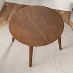 Lara MCM Solid Walnut Wood Round Dining Table 43