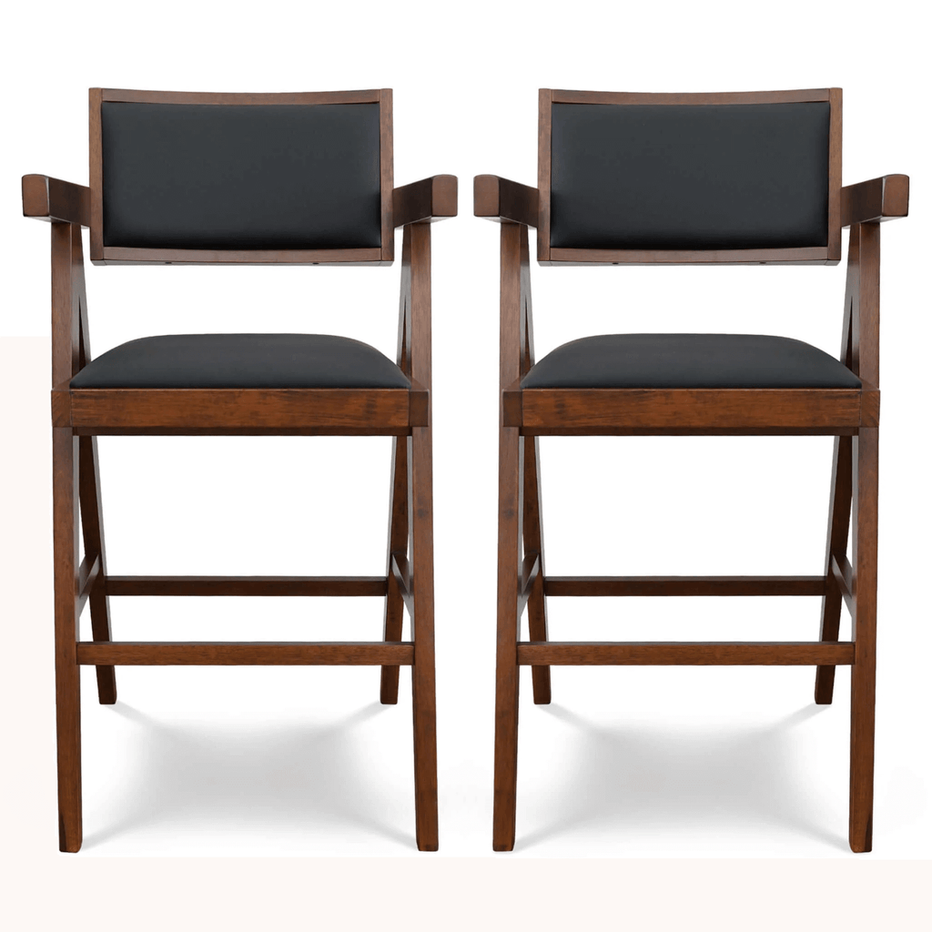 Athena Faux Leather Upholstered Armchairs (Set of 2)